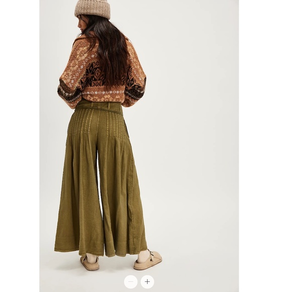 Free People Fauna Wide-Leg Trousers Pants - Picture 3 of 6